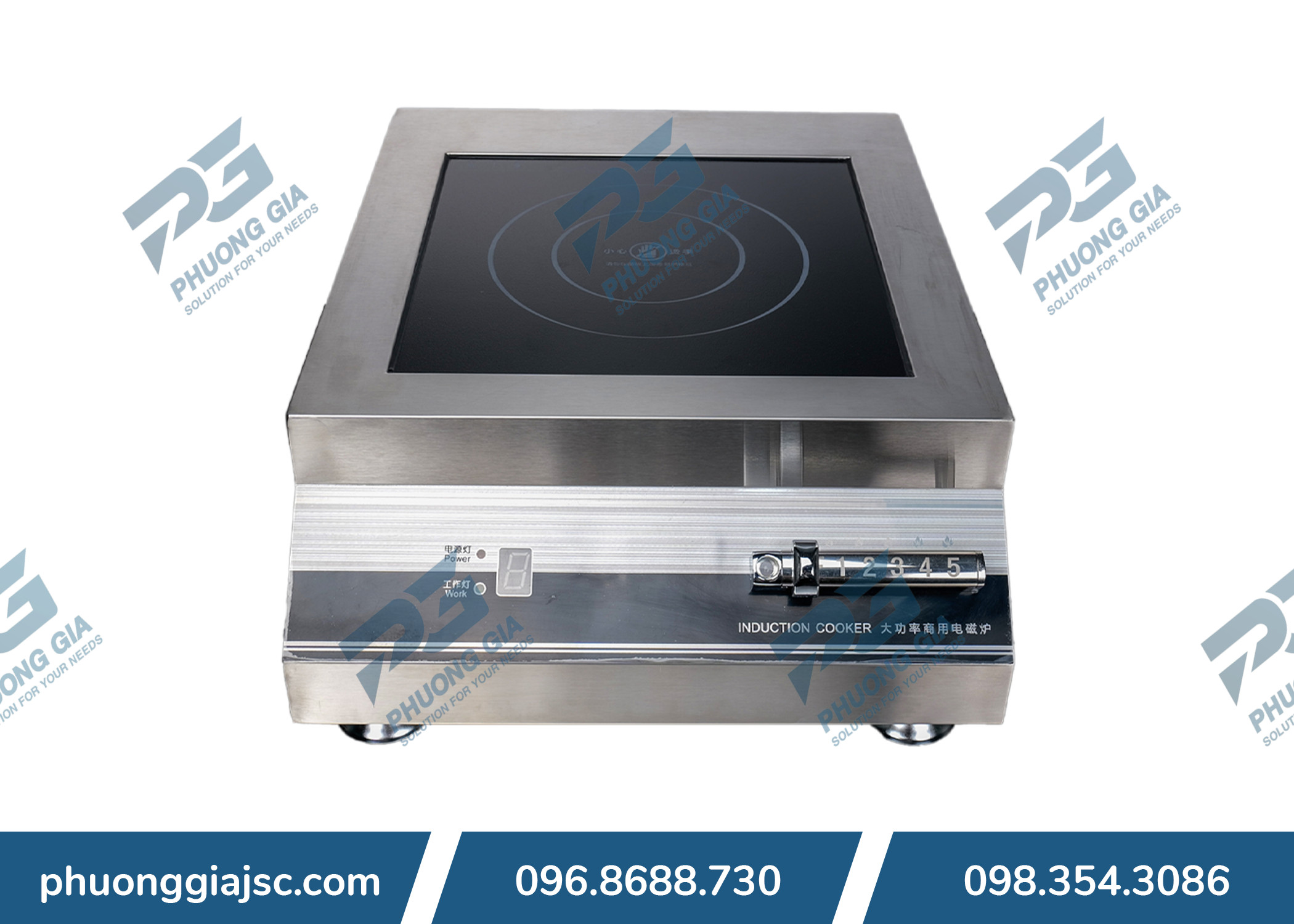 BẾP TỪ ĐƠN 5KW PHẲNG KÍNH