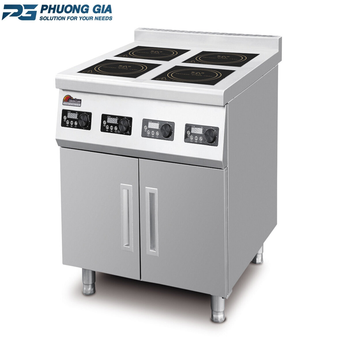 Bếp điện từ công nghiệp mặt phẳng 4 từ